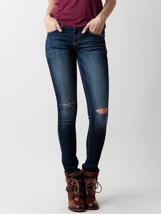 Flying Monkey Denim - Flying Monkey Low Rise Skinny Blue Jeans Size 30 Made in USA Y2K Stretch Denim